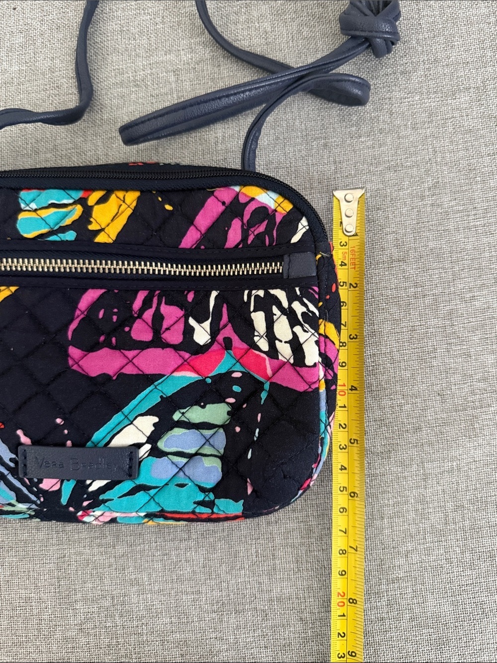 Vera Bradley navy Quilted Crossbody with Bright Floral Splash - Picture 8 of 8